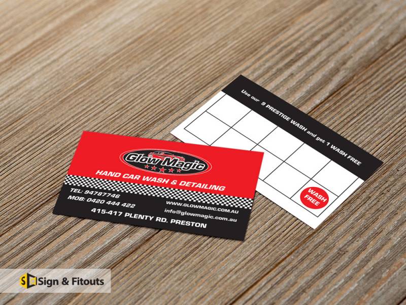 Business Card Glow Magic