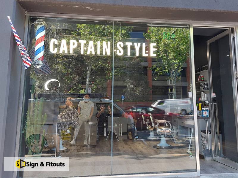 3D sign, illuminated signage, Window Sign