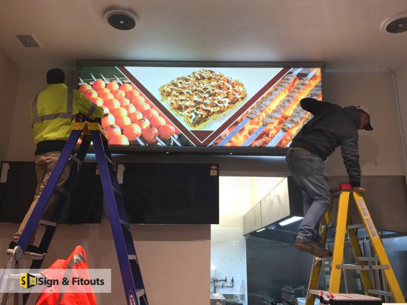 Light box signs Installation