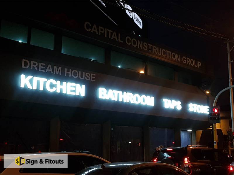 3D illuminated sign, Shop signage, Fabricated sign