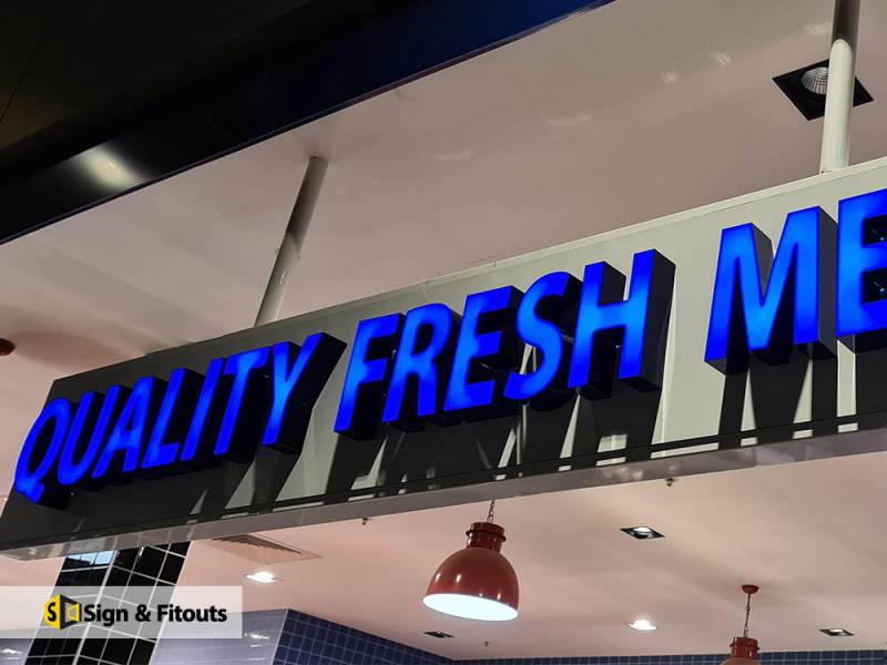 3D sign, sign, shop signage, illuminated sign