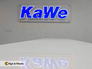 acrylic sin, reception signage