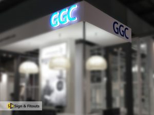 Exhibition stand sign