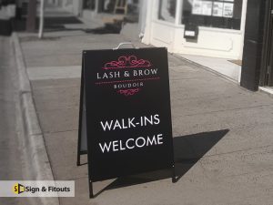 A-Frame signs, sandwich board, sidewalk A-board sign
