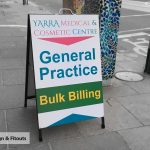 A-Frame signs, sandwich board, sidewalk A-board sign