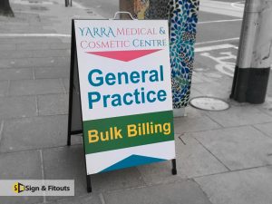 A-Frame signs, sandwich board, sidewalk A-board sign