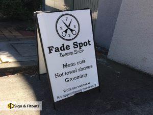 A-Frame signs, sandwich board, sidewalk A-board sign