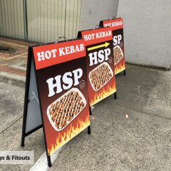 A-Frame signs, sandwich board, sidewalk A-board sign