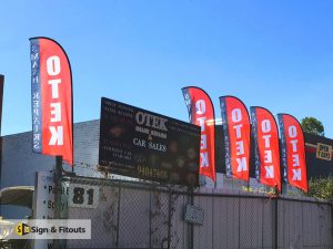 flag sign, feather flag sign