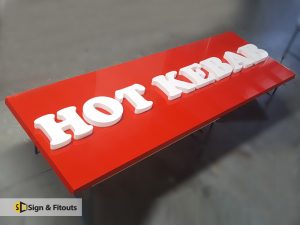 Fabricated sign, 3D letter sign, Acrylic sign