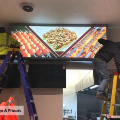 shop sign, light box signs, sign installation