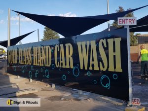 Billboard sign, Carwash signage