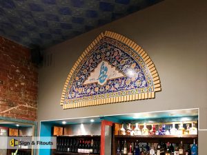 traditional sign writing, custom wall sign