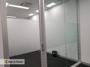 Window frosting, privacy window film, window sign