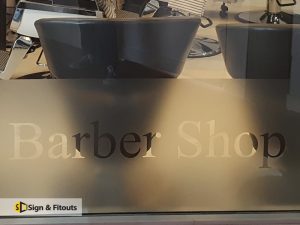 Window frosting, privacy window film, window sign