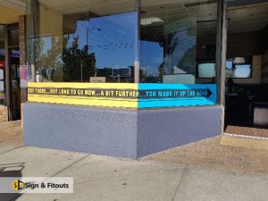 Window sign, window graphics