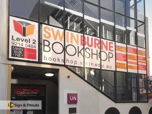 Window sign, window graphics sign