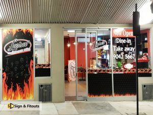 Window sign, window graphics