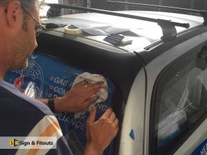 Vehicle sign installation