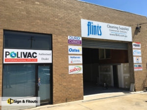 factory sign, building sign, panel signage