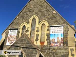 Building sign, Banner sign