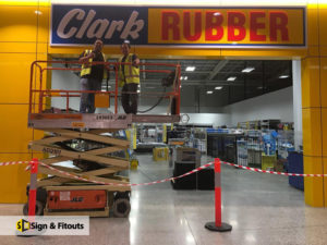 3D sign, sign installation