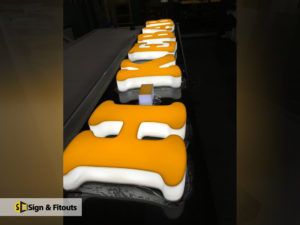 3D illuminated sign, acrylic sign, fabricated signage