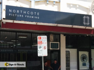 shop signage, panel sign, business sign