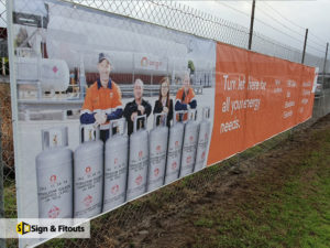 Banner, fence sign, mesh banner