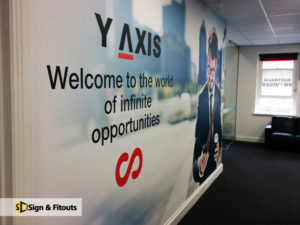 Custom wallpaper, wall sign, wall graphics