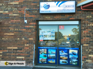 Building sign, Light box sign, fascia sign