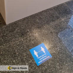 Alternative view of Social Distancing Floor Graphic