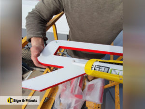 Signage installation, 3D Acrylic sign installation, 3D letters