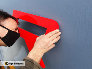 Signage installation, 3D Acrylic sign installation, 3D letters