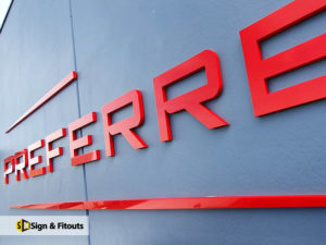 3D sign, Acrylic sign, Building sign