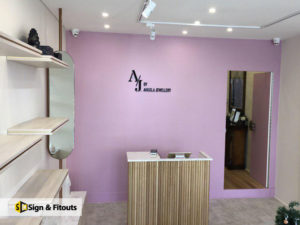 Acrylic reception sign, 3d letters sign