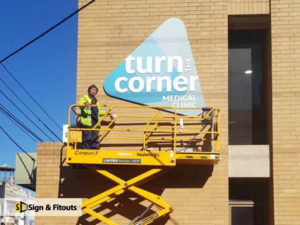 3D sign, Building sign