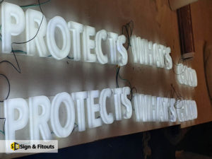 3D letter sign, illuminated sign, sign maker