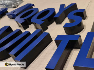 3D letter sign, Acrylic sign, Fabricated letter sign