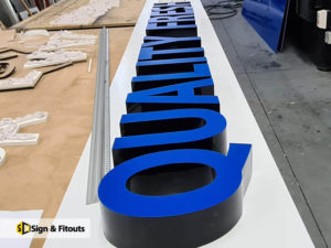 3D letter sign, sign fabrication, Signage design