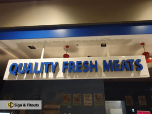 3D illuminated sign, Shop signage, Fabricated sign