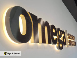 Backlit sign, 3D sign, illuminated sign