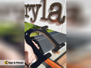 3D letter sign, sign installation, Acrylic sign