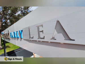 3D letter sign, Acrylic sign, Sign installation, Sign template