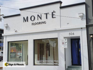 3D letter sign, Fabricated sign, Custom sign, Building signage