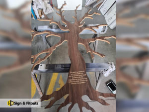 Custom donor tree, 3D sign