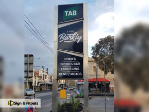Pylon sign, Light box pylon sign