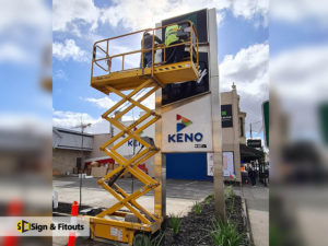 Pylon sign installation, signage installation