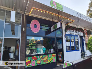 Window sign, window graphics, shop sign