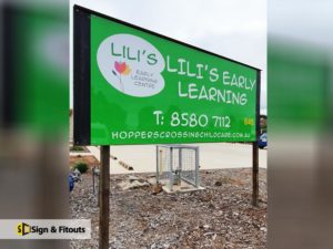 Yard sign, school sign